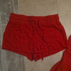 Women's Red Casual Shorts Cotton Size Medium.Great For Valentines DAY LOUNGE